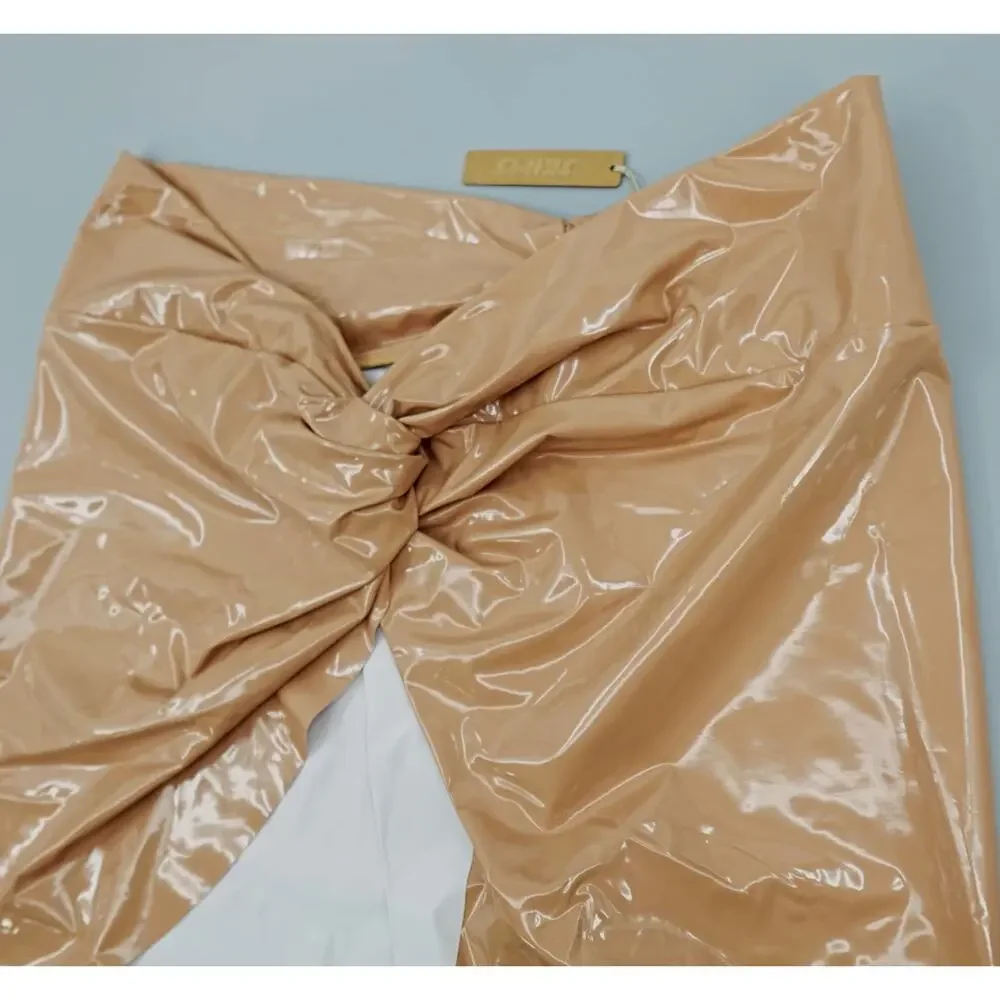 Skims Swim Mini Skirt Women 2X Ochre Textured Bikini Story Sarong Cover Up Beach